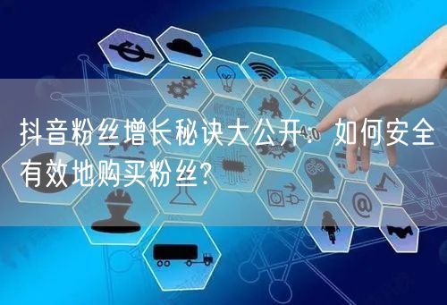 抖音粉丝增长秘诀大公开：如何安全有效地购买粉丝?