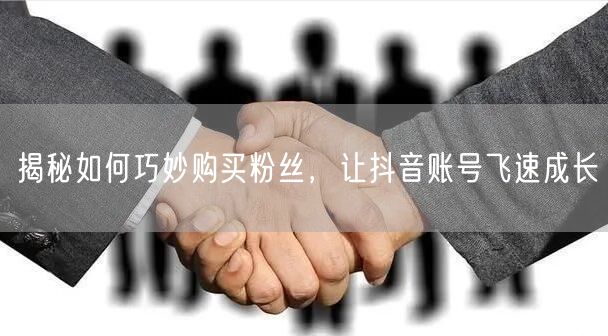 揭秘如何巧妙购买粉丝，让抖音账号飞速成长