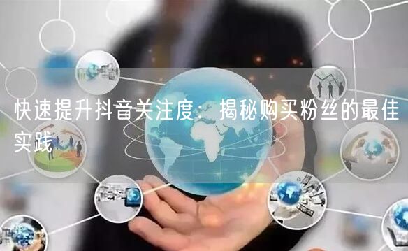 快速提升抖音关注度：揭秘购买粉丝的最佳实践