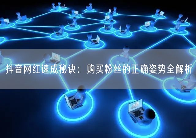 抖音网红速成秘诀：购买粉丝的正确姿势全解析
