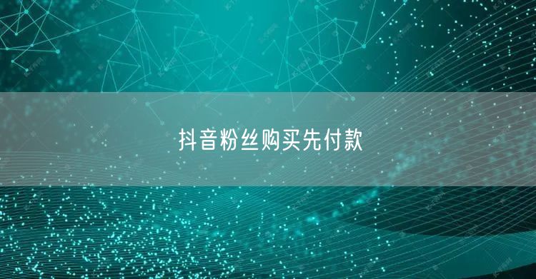 抖音粉丝购买先付款
