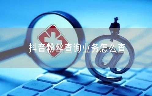 抖音粉丝查询业务怎么查