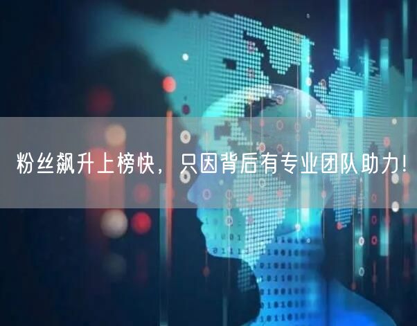 粉丝飙升上榜快，只因背后有专业团队助力！