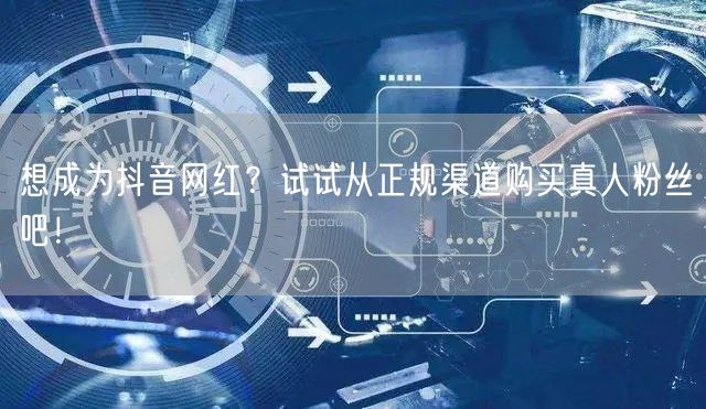 想成为抖音网红？试试从正规渠道购买真人粉丝吧！
