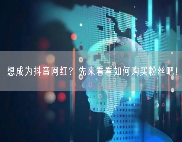想成为抖音网红？先来看看如何购买粉丝吧！