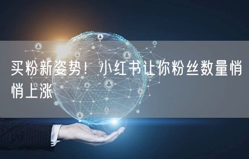 买粉新姿势！小红书让你粉丝数量悄悄上涨