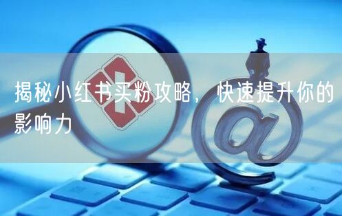 揭秘小红书买粉攻略，快速提升你的影响力