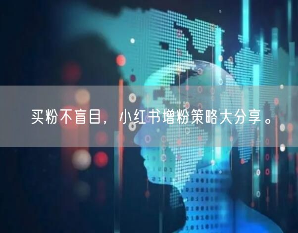 买粉不盲目，小红书增粉策略大分享。